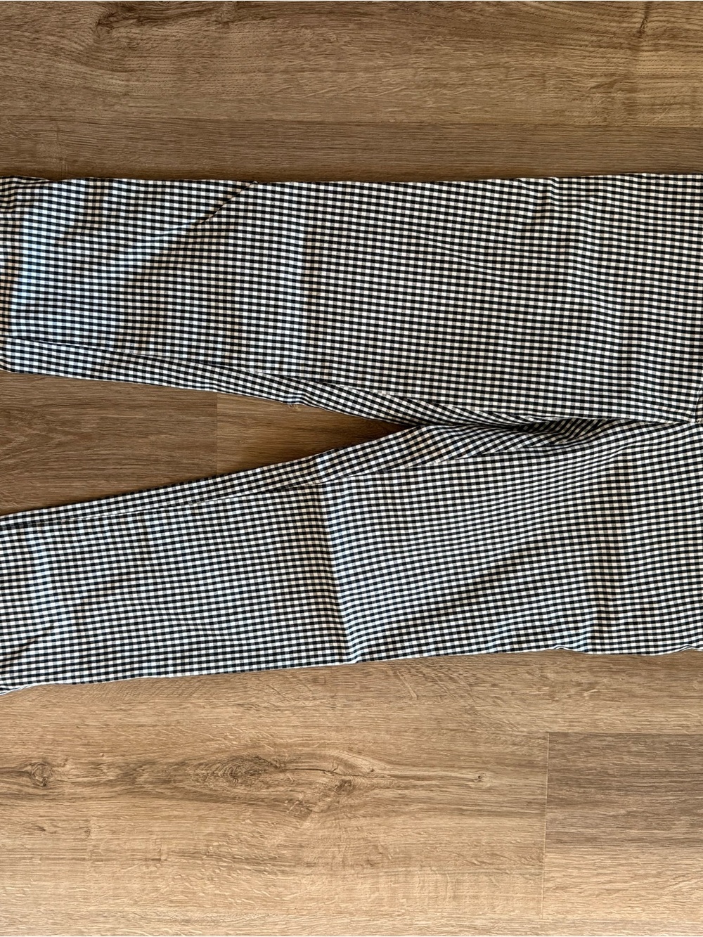 MICHAEL Michael Kors Black and White Gingham Ankle Pants